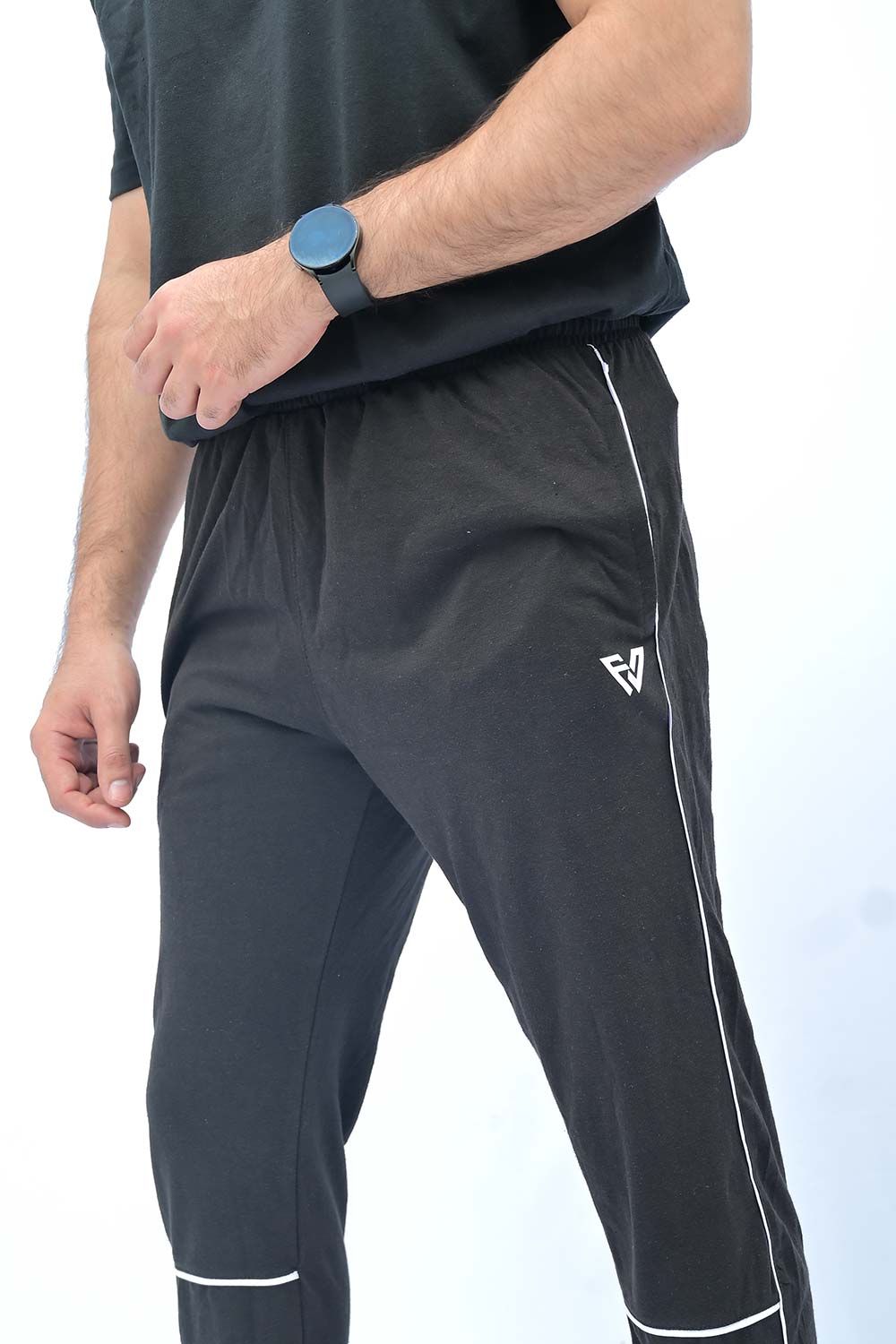 Black Pipping Trouser